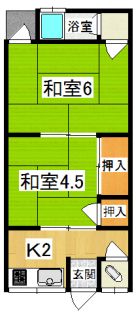 西嶋荘 5号室 間取り