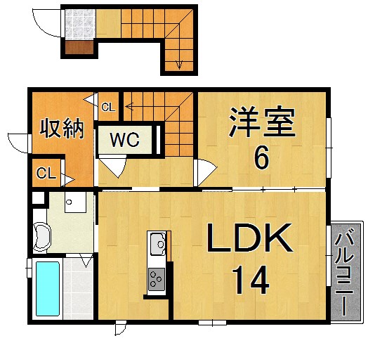 メゾン　ラ・セーヌ 203号室 間取り