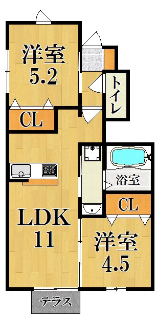 メルシー 103号室 間取り