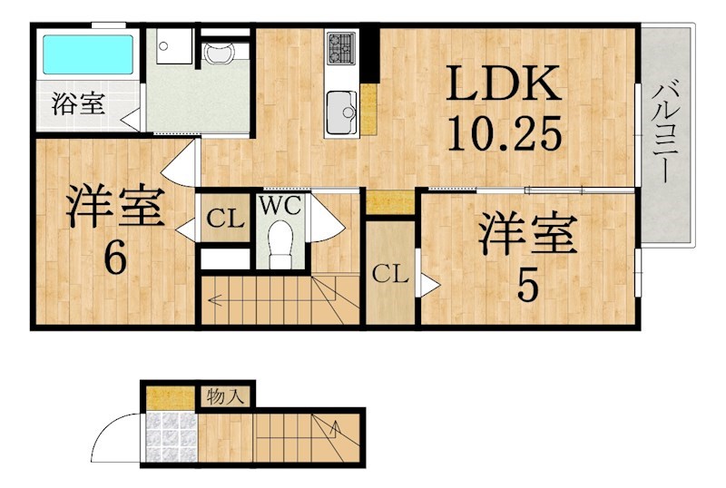 メルシー 201号室 間取り