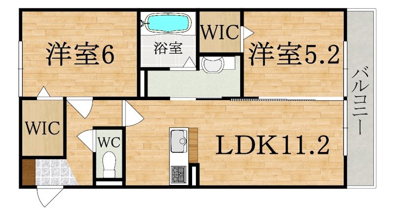 ラフィーネ大和八木　Ｗ棟 101号室 間取り