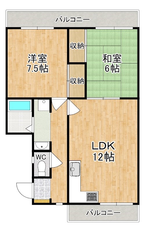 ハイツ武蔵A棟 間取り図