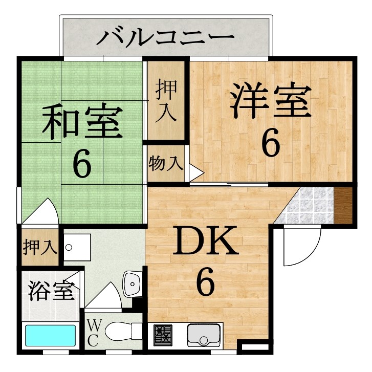 クレセール八木　Ｂ棟 間取り図