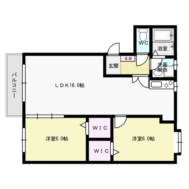 キャトルセゾン下大利 302号室 間取り