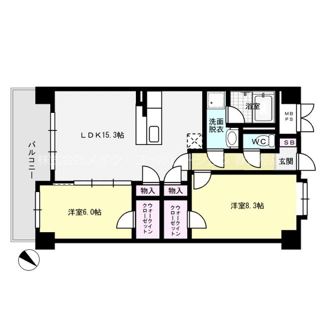 アム・シューレ 202号室 間取り