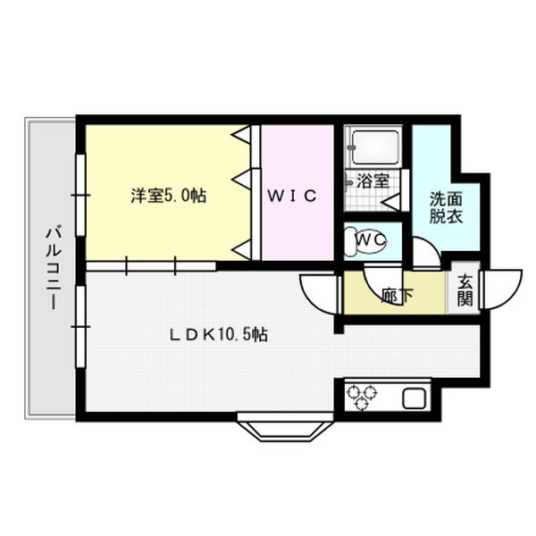 パークサイド暁 301号室 間取り