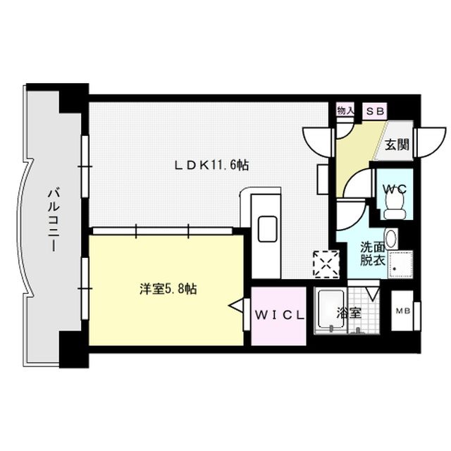 パークサイドソレイユ 502号室 間取り