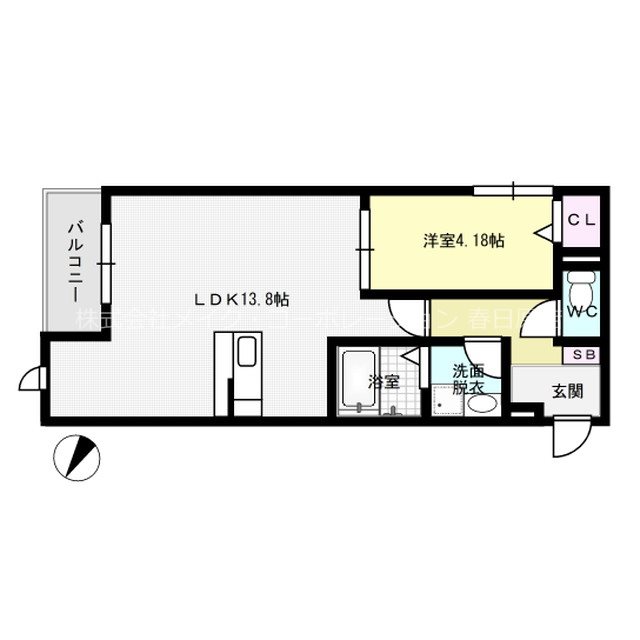 グランメゾン春日 202号室 間取り