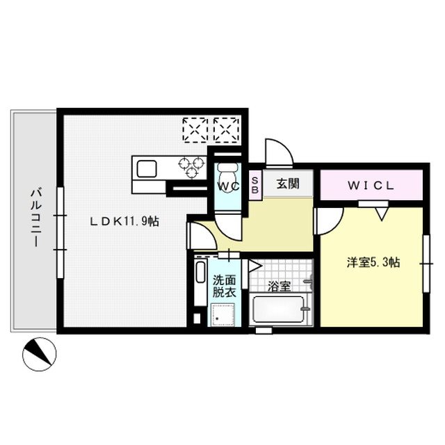 D-room白木原 間取り図