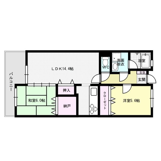 トパーズコート 205号室 間取り