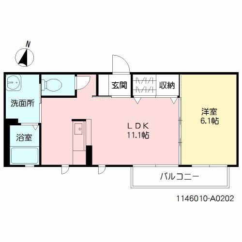 アムールメゾン 202号室 間取り