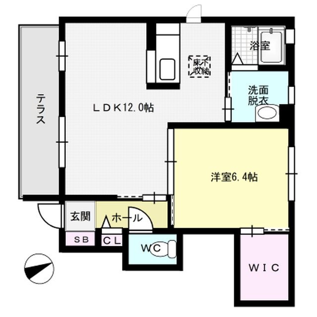 カルナ 101号室 間取り