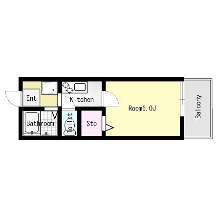 セジュール・エラン 102号室 間取り