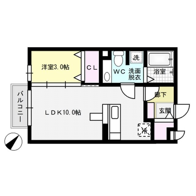 セジュール未来A棟 207号室 間取り