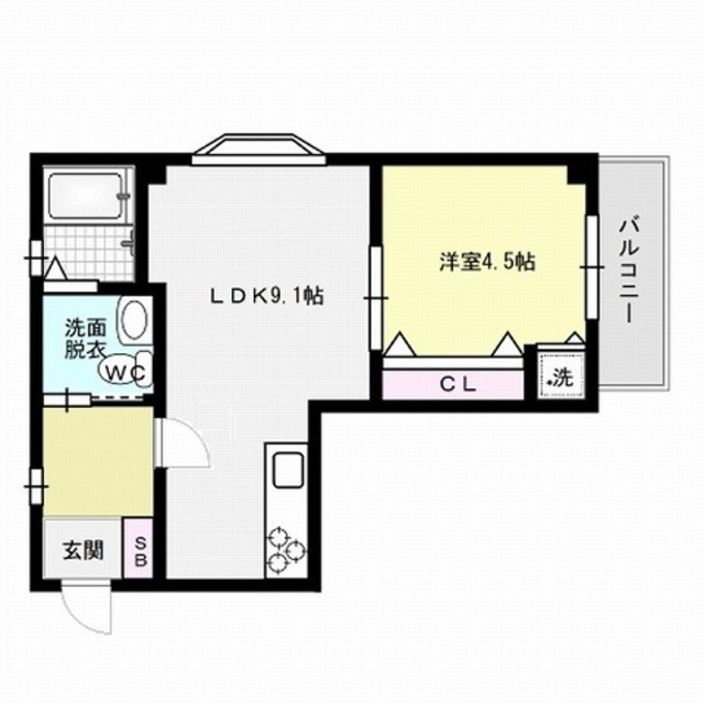 クレイドル室見Ｂ棟 間取り