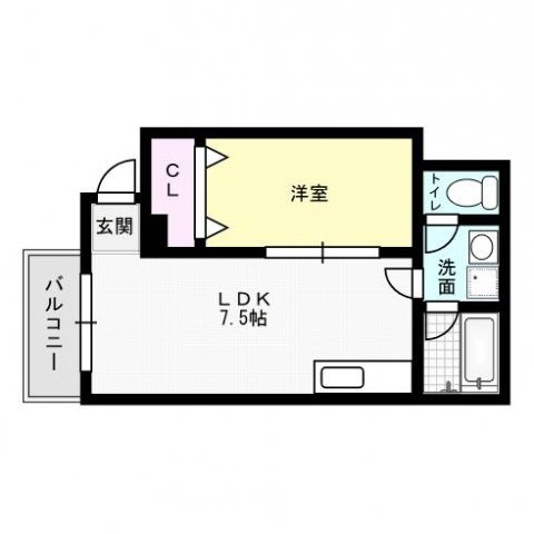 ドリームパレス愛宕Ｂ～ネット無料～ 間取り