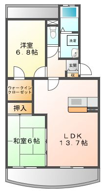 ルミエール高丘 201号室 間取り