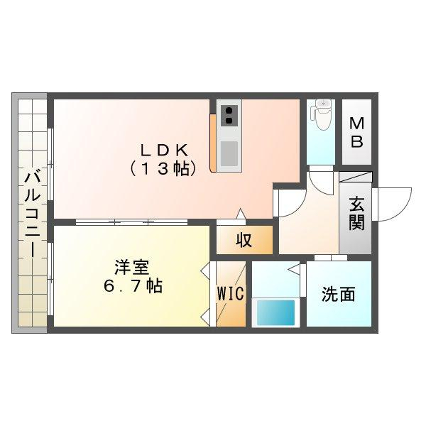 アベニュー上島Ⅱ 201号室 間取り