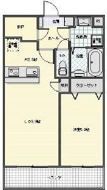 クローバー 102号室 間取り