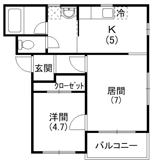 コンフォードⅢ 101号室 間取り