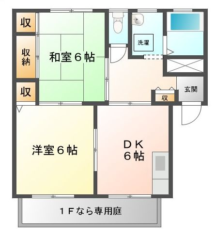 グリーンヒルB 間取り図