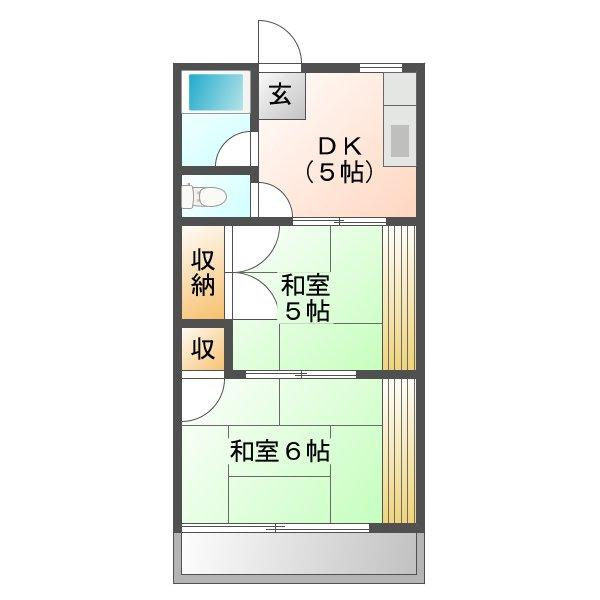シティハイムシャトル 203号室 間取り