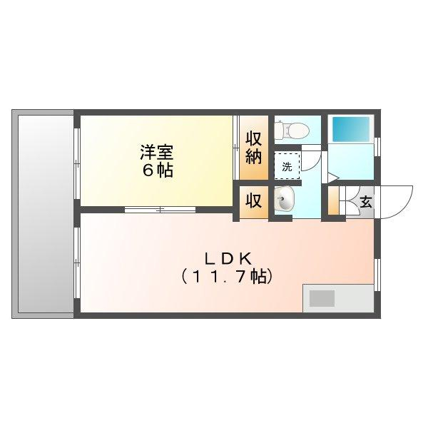 シャイニーハイツⅡ 102号室 間取り