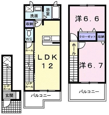 ウエストパレスⅡ 203号室 間取り