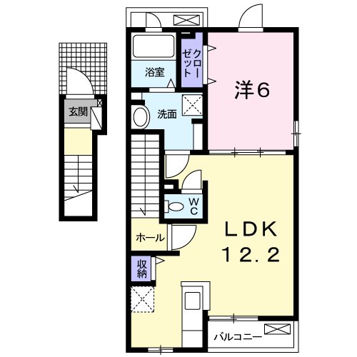 エクラ 201号室 間取り