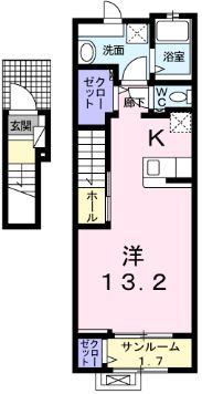 K&R 202号室 間取り