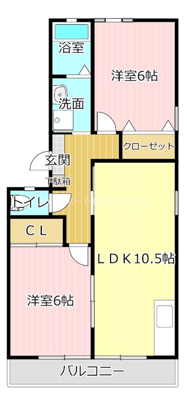 サンクエスＢ 間取り図