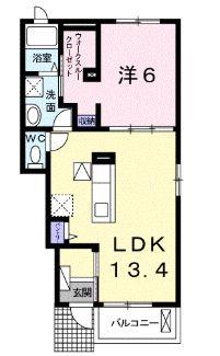 アルタコッリーナファイブ 105号室 間取り