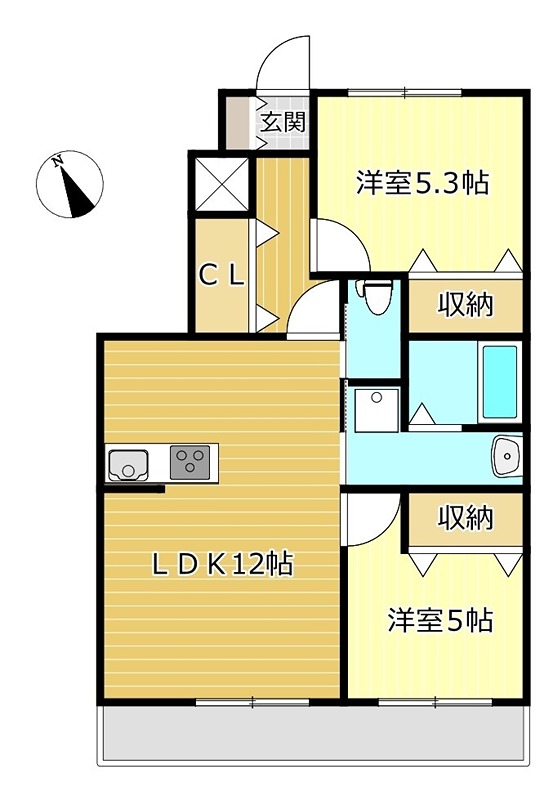 LUMINOUS D1号室 間取り