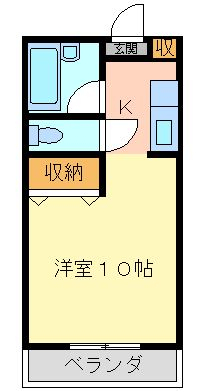 グリーンヒルズＷ 102号室 間取り