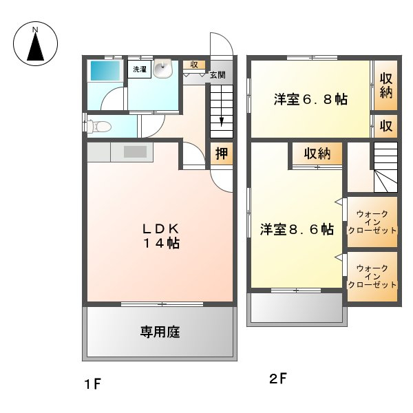 アロッジオA 1号室 間取り