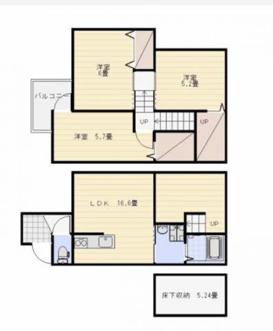 葵西３丁目貸家 B 間取り