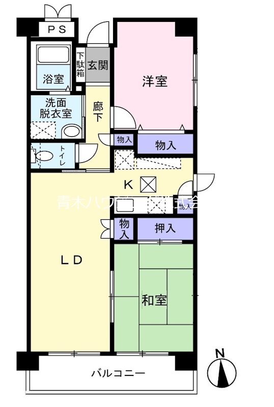 ビーブル森の台 106号室 間取り