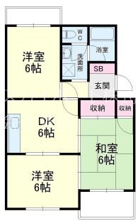サンバードⅡ 305号室 間取り
