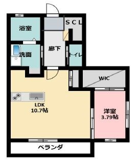ル・リオン三方原 301号室 間取り