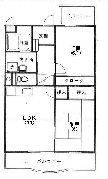 グローリー 201号室 間取り