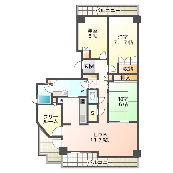 ブライトタウン住吉 1005号室 間取り