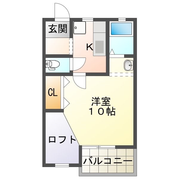 フィオーリⅡ 202号室 間取り