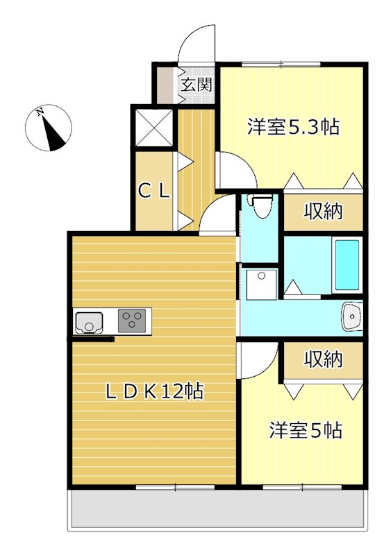 LUMINOUS A1号室 間取り
