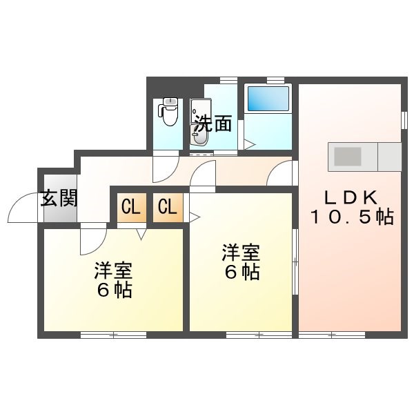 ヴィラステージB 101号室 間取り