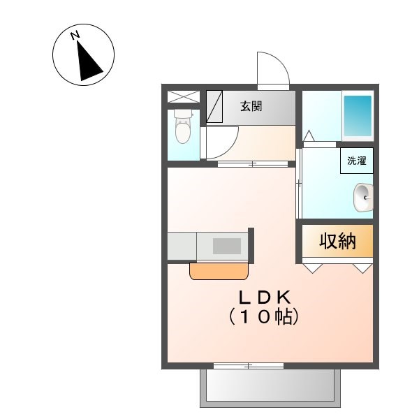 エルグランコート 202号室 間取り