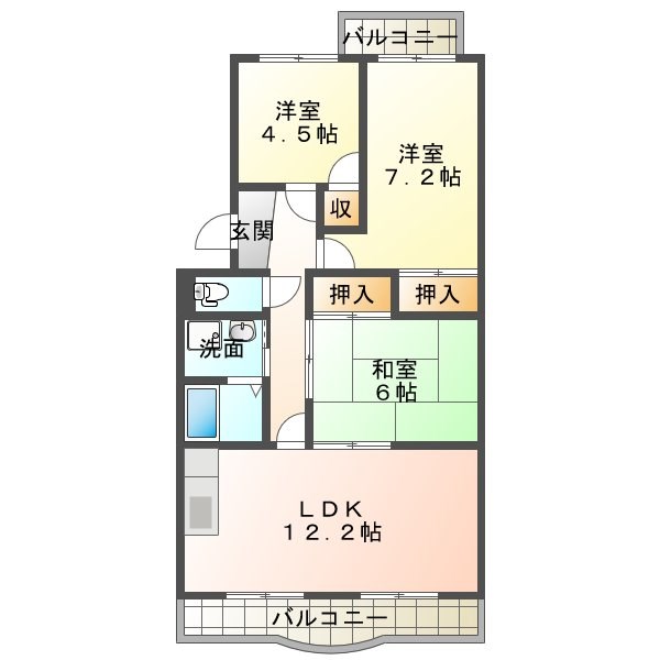 パディ 302号室 間取り