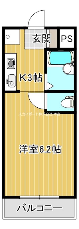 メゾンドール高丘 4B号室 間取り