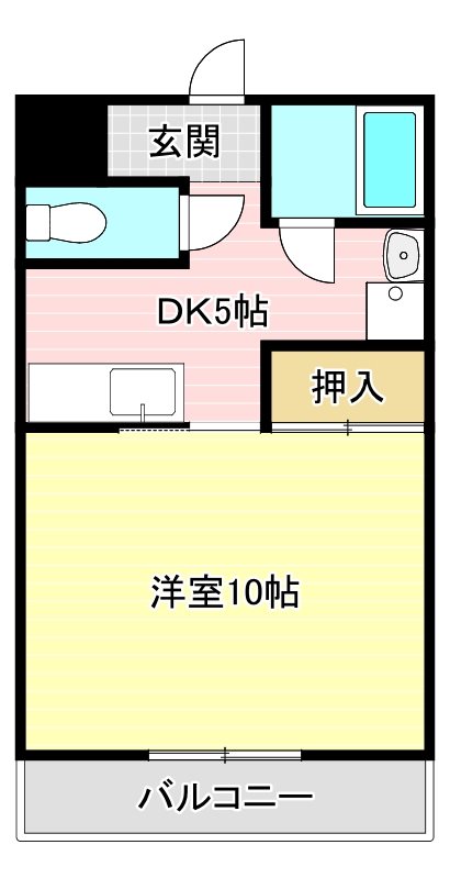 アバンダント初生 302号室 間取り