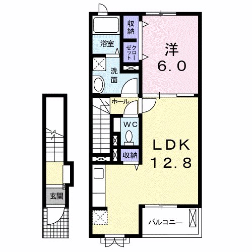 ソレイユ 203号室 間取り