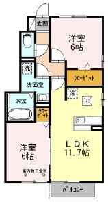 プレセデンテB 101号室 間取り